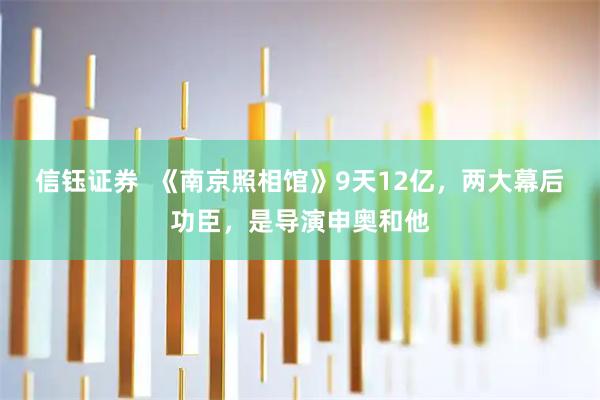 信钰证券  《南京照相馆》9天12亿，两大幕后功臣，是导演申奥和他