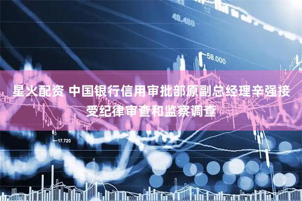 星火配资 中国银行信用审批部原副总经理辛强接受纪律审查和监察调查